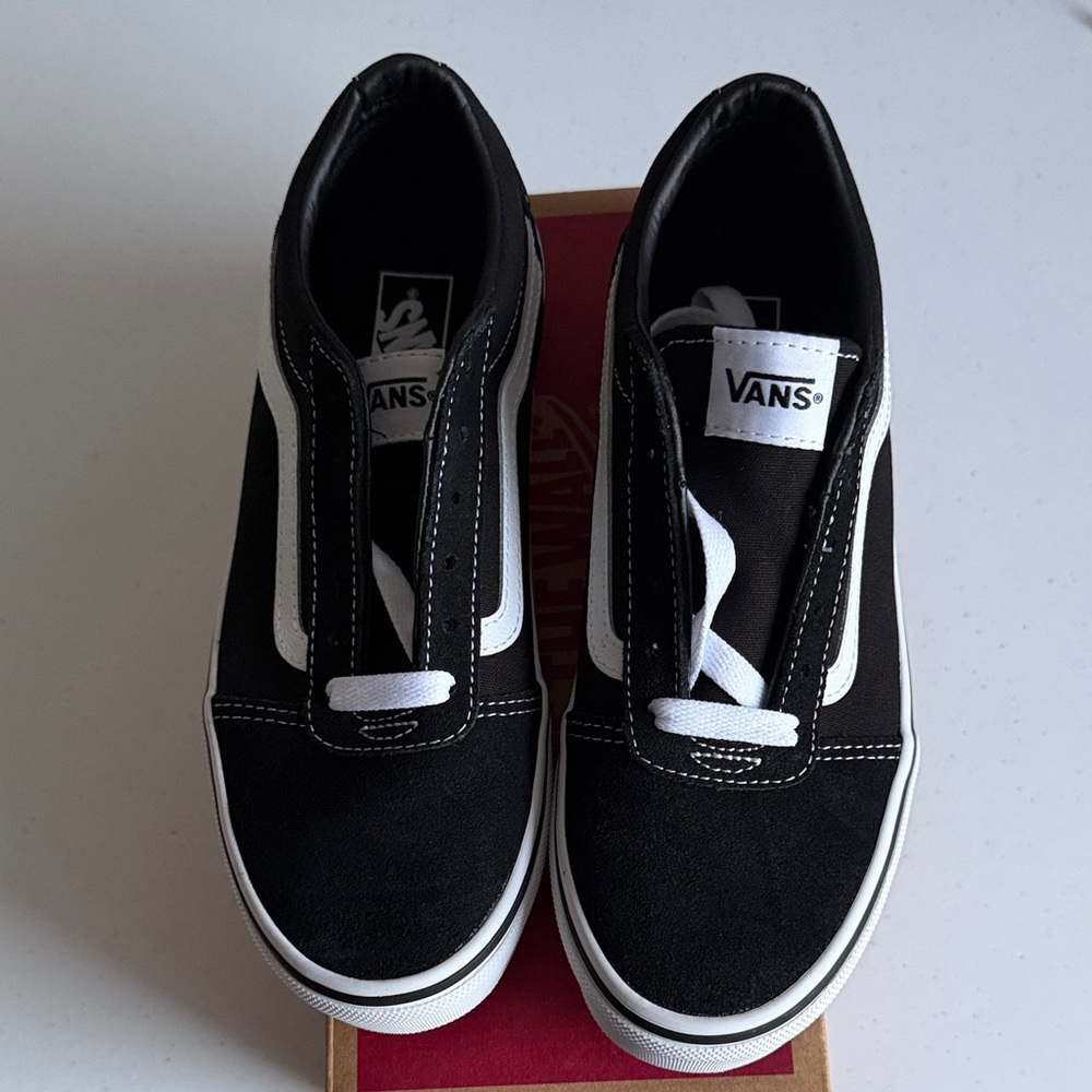 Vans Classic Black and White Canvas Shoes